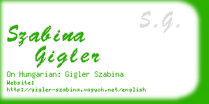 szabina gigler business card
